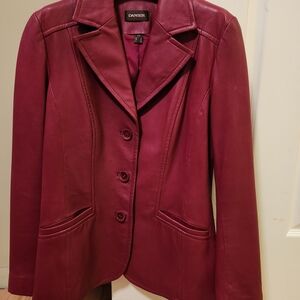 Danier Women's Burgundy Leather Jacket